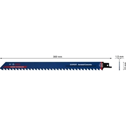 Bosch EXPERT Aerated Concrete S 1241 HM Säbelsägeblatt, 10 Stück, für Säbelsägen Nr. 2608900412
