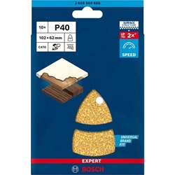 Bosch EXPERT C470 Schleifpapier, 11 Löcher, 102x62mm, 93mm, K 40, 10er-Pack Nr. 2608900886