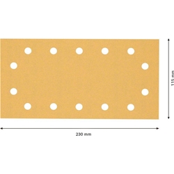Bosch EXPERT C470 Schleifpapier, 14 Löcher, für Schwingschleifer, 115x230mm, K 120, 50-tlg. Nr. 2608900946