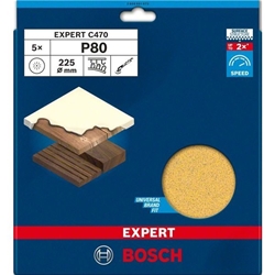 Bosch EXPERT C470 Schleifpapier, 225mm, K 80, 5 Stück Nr. 2608901672