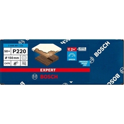 Bosch EXPERT C470 Schleifpapier, 6 Löcher, für Exzenterschleifer, 150mm, K 220, 50-tlg. Nr. 2608901123