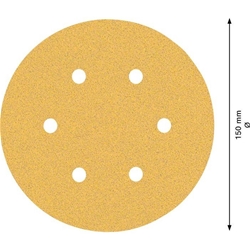 Bosch EXPERT C470 Schleifpapier, 6 Löcher, für Exzenterschleifer, 150mm, K 80, 5-tlg. Nr. 2608900815