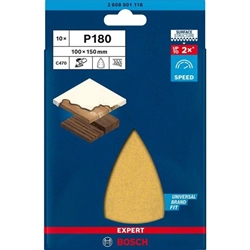 Bosch EXPERT C470 Schleifpapier, 7 Löcher, 100x150mm, K 180, 10er-Pack Nr. 2608901118