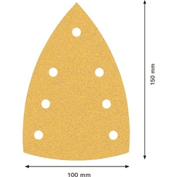 Bosch EXPERT C470 Schleifpapier, 7 Löcher, 100x150mm, K 80, 10er-Pack Nr. 2608901116