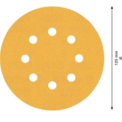 Bosch EXPERT C470 Schleifpapier, 8 Löcher, für Exzenterschleifer, 125mm, K 220, 50-tlg. Nr. 2608901121