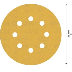 Bosch EXPERT C470 Schleifpapier, 8 Löcher, für Exzenterschleifer, 125mm, K 320, 50-tlg. Nr. 2608900915