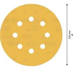 Bosch EXPERT C470 Schleifpapier, 8 Löcher, für Exzenterschleifer, 125mm, K 400, 50-tlg. Nr. 2608900916