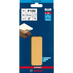 Bosch EXPERT C470 Schleifpapier, 8 Löcher, für Schwingschleifer, 80x133mm, K 100, 10er-Pack Nr. 2608900880
