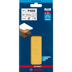 Bosch EXPERT C470 Schleifpapier, 8 Löcher, für Schwingschleifer, 80x133mm, K 400, 10 Stück Nr. 2608900885