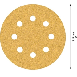 Bosch EXPERT C470 Schleifpapier, 8 Löcher, für Exzenterschleifer, 115mm, K 60, 5-tlg. Nr. 2608900795