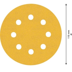 Bosch EXPERT C470 Schleifpapier, 8 Löcher, für Exzenterschleifer, 115mm, K 240, 5-tlg. Nr. 2608900799