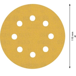 Bosch EXPERT C470 Schleifpapier, 8 Löcher, für Exzenterschleifer, 115mm, K 320, 5-tlg. Nr. 2608900800
