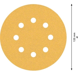 Bosch EXPERT C470 Schleifpapier, 8 Löcher, für Exzenterschleifer, 125mm, K 100, 5-tlg. Nr. 2608900806