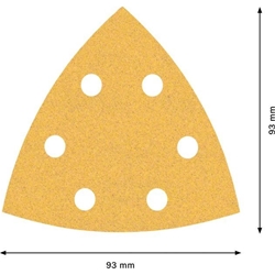 Bosch EXPERT C470 Schleifpapier, für Deltaschleifer, 93mm, K 100, 50 Stück Nr. 2608900929