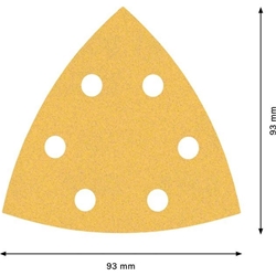 Bosch EXPERT C470 Schleifpapier, für Deltaschleifer, 93mm, K 120, 5 Stück Nr. 2608900827
