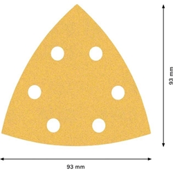 Bosch EXPERT C470 Schleifpapier, für Deltaschleifer, 93mm, K 120, 50 Stück Nr. 2608900930
