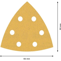 Bosch EXPERT C470 Schleifpapier, für Deltaschleifer, 93mm, K 180, 50 Stück Nr. 2608900931