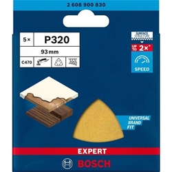 Bosch EXPERT C470 Schleifpapier, für Deltaschleifer, 93mm, K 320, 5 Stück Nr. 2608900830