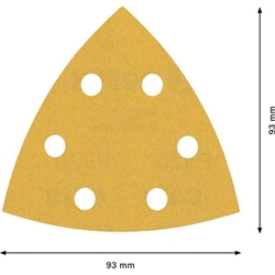 Bosch EXPERT C470 Schleifpapier, für Deltaschleifer, 93mm, K 320, 5 Stück Nr. 2608900830