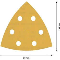 Bosch EXPERT C470 Schleifpapier, für Deltaschleifer, 93mm, K 320, 50 Stück Nr. 2608900933
