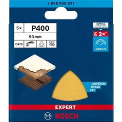 Bosch EXPERT C470 Schleifpapier, für Deltaschleifer, 93mm, K 400, 5 Stück Nr. 2608900831