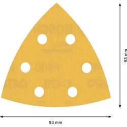 Bosch EXPERT C470 Schleifpapier, für Deltaschleifer, 93mm, K 400, 5 Stück Nr. 2608900831