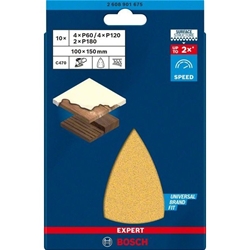 Bosch EXPERT C470 Schleifpapier-Set, 100x150mm, K 60/120/180, 10 Stück Nr. 2608901675
