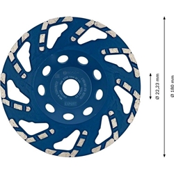 Bosch EXPERT Concrete Diamanttopfscheibe, 180x22,23x4,5mm, für Betonschleifer Nr. 2608901479