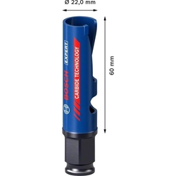 Bosch EXPERT Construction Material Lochsäge, 22x60mm, für Dreh- und Schlagbohrer Nr. 2608900453