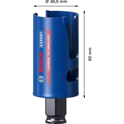 Bosch EXPERT Construction Material Lochsäge, 38x60mm, für Dreh- und Schlagbohrer Nr. 2608900458