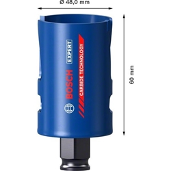 Bosch EXPERT Construction Material Lochsäge, 48x60mm, für Dreh- und Schlagbohrer Nr. 2608900462