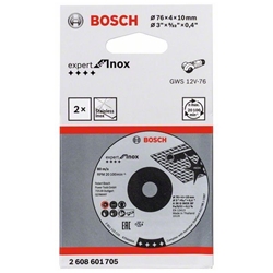 Bosch EXPERT for Inox, 2 Stück 76x4x10mm Schruppscheibe Nr. 2608601705
