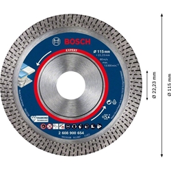 Bosch EXPERT HardCeramic Diamanttrennscheiben, 115x22,23x1,4x10mm, 1er-Pack Nr. 2608900654