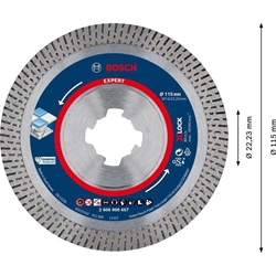 Bosch EXPERT HardCeramic X-LOCK Diamanttrennscheiben, 115x22,23x1,4x10mm, 1er-Pack Nr. 2608900657
