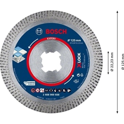 Bosch EXPERT HardCeramic X-LOCK Diamanttrennscheiben, 125x22,23x1,4x10mm, 1er-Pack Nr. 2608900658