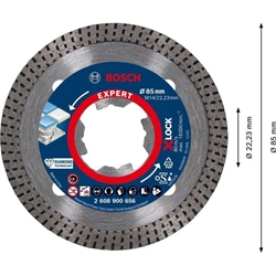 Bosch EXPERT HardCeramic X-LOCK Diamanttrennscheiben, 85x22,23x1,6x7mm, 1er-Pack Nr. 2608900656