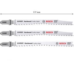 Bosch EXPERT Hardwood 2-side clean Stichsägeblatt-Set, 2-tlg., T308BF/BFP Nr. 2608900549