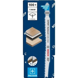 Bosch EXPERT Hardwood 2-side clean T 308 BF Stichsägeblatt, 100 Stück Nr. 2608900546