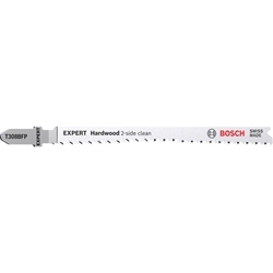 Bosch EXPERT Hardwood 2-side clean T 308 BFP Stichsägeblatt, 3 Stück, für Stichsägen Nr. 2608900547