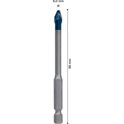 Bosch EXPERT HEX-9 HardCeramic Bohrer, 6x90mm, für Dreh- und Schlagbohrer Nr. 2608900590