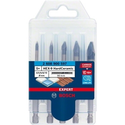 Bosch EXPERT HEX-9 HardCeramic Bohrer-Set, 4/5/6/8/10mm, 5-tlg. Nr. 2608900597