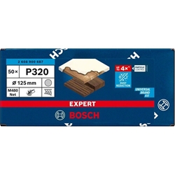 Bosch EXPERT M480 Schleifnetz für Exzenterschleifer, 125mm, K 320, 50 Stück Nr. 2608900687