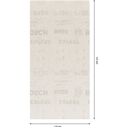 Bosch EXPERT M480 Schleifnetz für Schwingschleifer, 115x230mm, K 120, 10er-Pack Nr. 2608900763