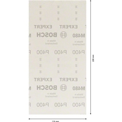 Bosch EXPERT M480 Schleifnetz für Schwingschleifer, 115x230mm, K 400, 10er-Pack Nr. 2608900769