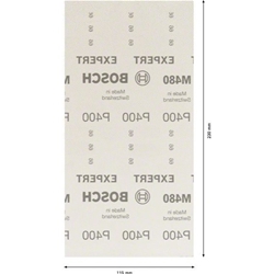Bosch EXPERT M480 Schleifnetz für Schwingschleifer, 115x230mm, K 400, 50-tlg. Nr. 2608900775