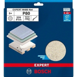 Bosch EXPERT M480 Schleifnetz, 225mm, K 80, 5 Stück Nr. 2608901636