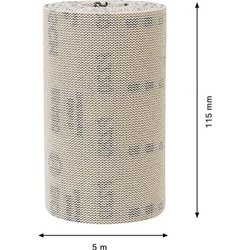 Bosch EXPERT M480 Schleifnetzrolle, 115mm, 5 m, K 220, für Handschleifen Nr. 2608900790