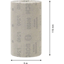 Bosch EXPERT M480 Schleifnetzrolle, 115mm, 5 m, K 240, für Handschleifen Nr. 2608900791