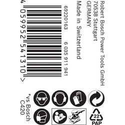 Bosch EXPERT M480 Schleifnetzrolle, 115mm, 5 m, K 400, für Handschleifen Nr. 2608900793