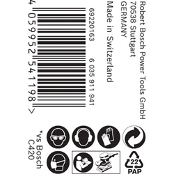 Bosch EXPERT M480 Schleifnetzrolle, 93mm, 5 m, K 220, für Handschleifen Nr. 2608900781